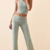 Oh Polly Bottoms | Co-Ords^Mid Rise Straight Leg Trousers in Smoke Green