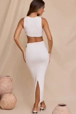 Oh Polly Skirts & Skorts | Bride To Be^Mid Rise Twist Maxi Skirt in White