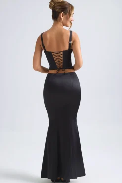 Oh Polly Skirts & Skorts | Co-Ords^Mid-Rise Fishtail Maxi Skirt in Black
