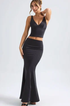 Oh Polly Skirts & Skorts | Co-Ords^Mid-Rise Fishtail Maxi Skirt in Black