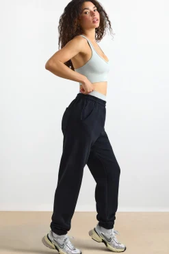 Oh Polly Tracksuits^Mid-Rise Joggers in Black