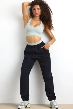Oh Polly Tracksuits^Mid-Rise Joggers in Black