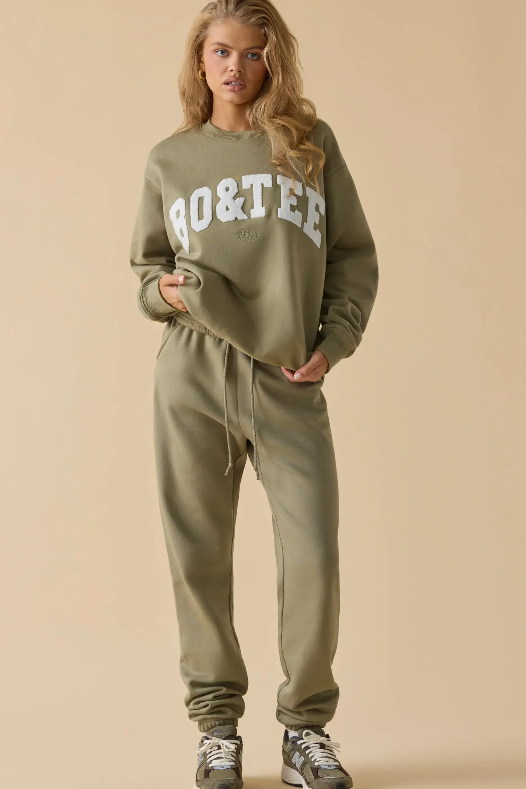 Oh Polly Tracksuits^Mid-Rise Joggers in Soft Olive SoftOlive