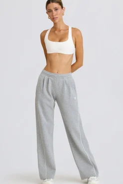 Oh Polly Tracksuits | Matching Sets^Mid-Rise Straight-Leg Joggers in Grey Marl GreyMarl