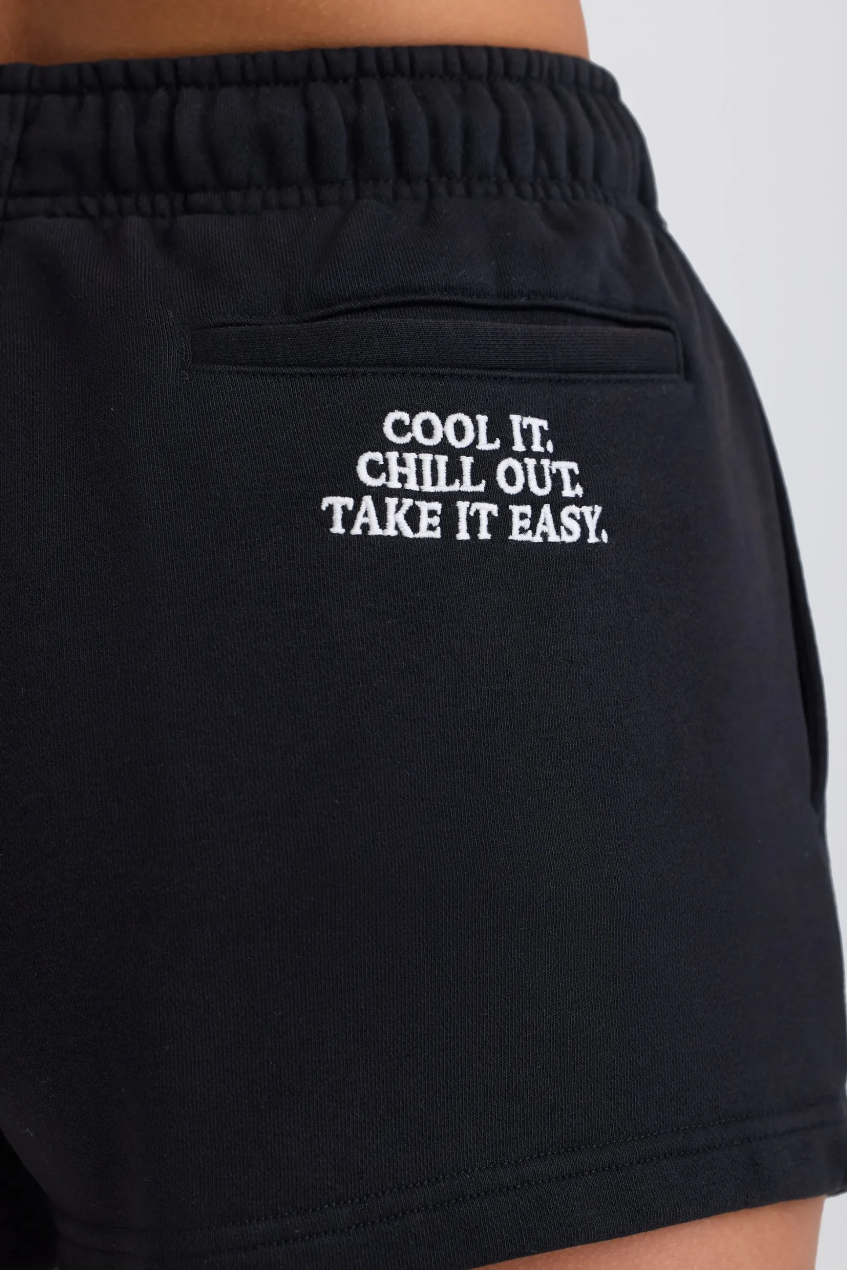 Oh Polly Matching Sets | Shorts^Mid-Rise Sweat Shorts in Black