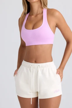 Oh Polly Matching Sets | Shorts^Mid-Rise Sweat Shorts in Eggshell