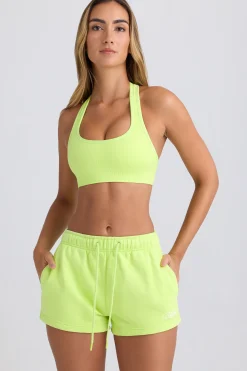Oh Polly Matching Sets | Shorts^Mid-Rise Sweat Shorts in Key Lime KeyLime