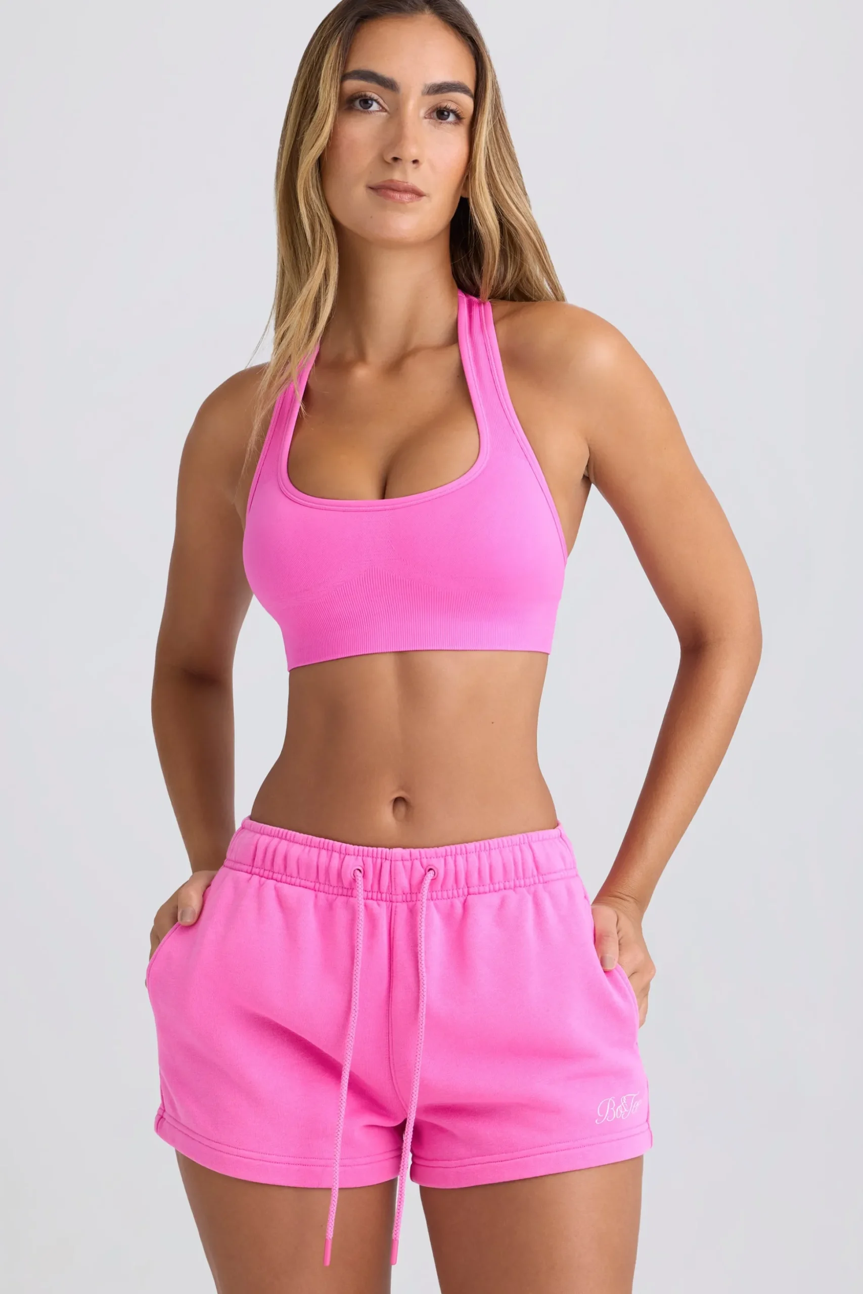 Oh Polly Matching Sets | Shorts^Mid-Rise Sweat Shorts in Sugar Pink SugarPink
