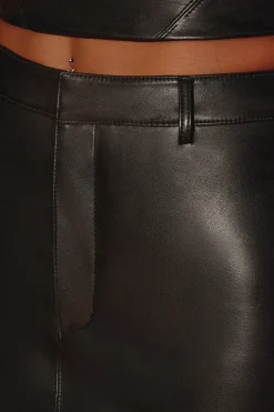 Oh Polly Women'S Clothing Sale - $65 And Under | Women'S Clothing Sale - $40 And Under^Mid-Rise Vegan Leather Maxi Skirt in Black