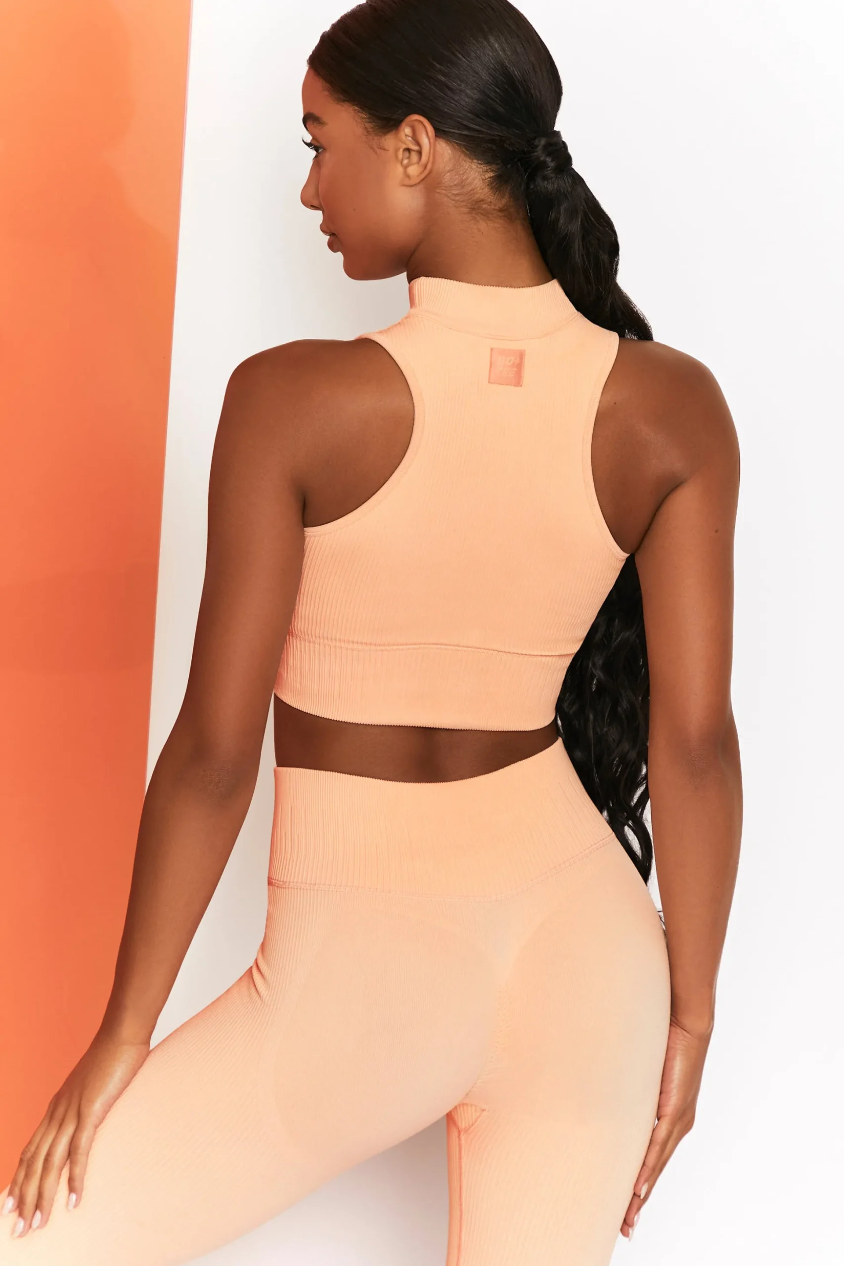 Oh Polly Women'S Clothing Sale - $65 And Under | Women'S Clothing Sale - $40 And Under^Miles Ahead Ribbed High Neck Crop Top in Peach