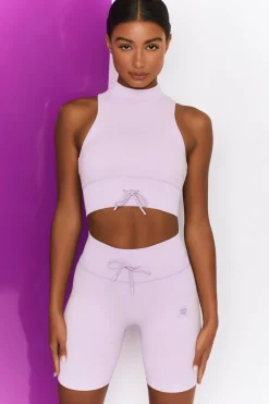 Oh Polly Women'S Clothing Sale - $65 And Under | Women'S Clothing Sale - $40 And Under^Miles Ahead Ribbed High Neck Crop Top in Lilac