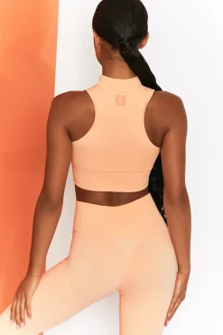 Oh Polly Women'S Clothing Sale - $65 And Under | Women'S Clothing Sale - $40 And Under^Miles Ahead Ribbed High Neck Crop Top in Peach