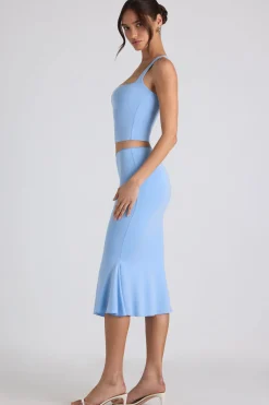 Oh Polly Skirts & Skorts | Co-Ords^Modal Bow-Detail Mid-Rise Midi Skirt in Sky Blue SkyBlue