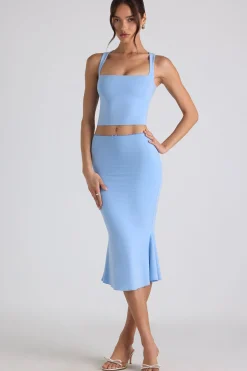 Oh Polly Skirts & Skorts | Co-Ords^Modal Bow-Detail Mid-Rise Midi Skirt in Sky Blue SkyBlue