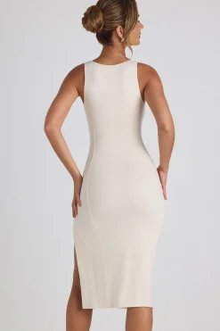 Oh Polly Bride To Be | Graduation Dresses^Modal Bow-Detail Sweetheart-Neck Midi Dress in Ivory