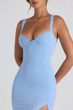 Oh Polly Wedding Guest | Graduation Dresses^Modal Bow-Detail Sweetheart-Neck Midi Dress in Sky Blue SkyBlue