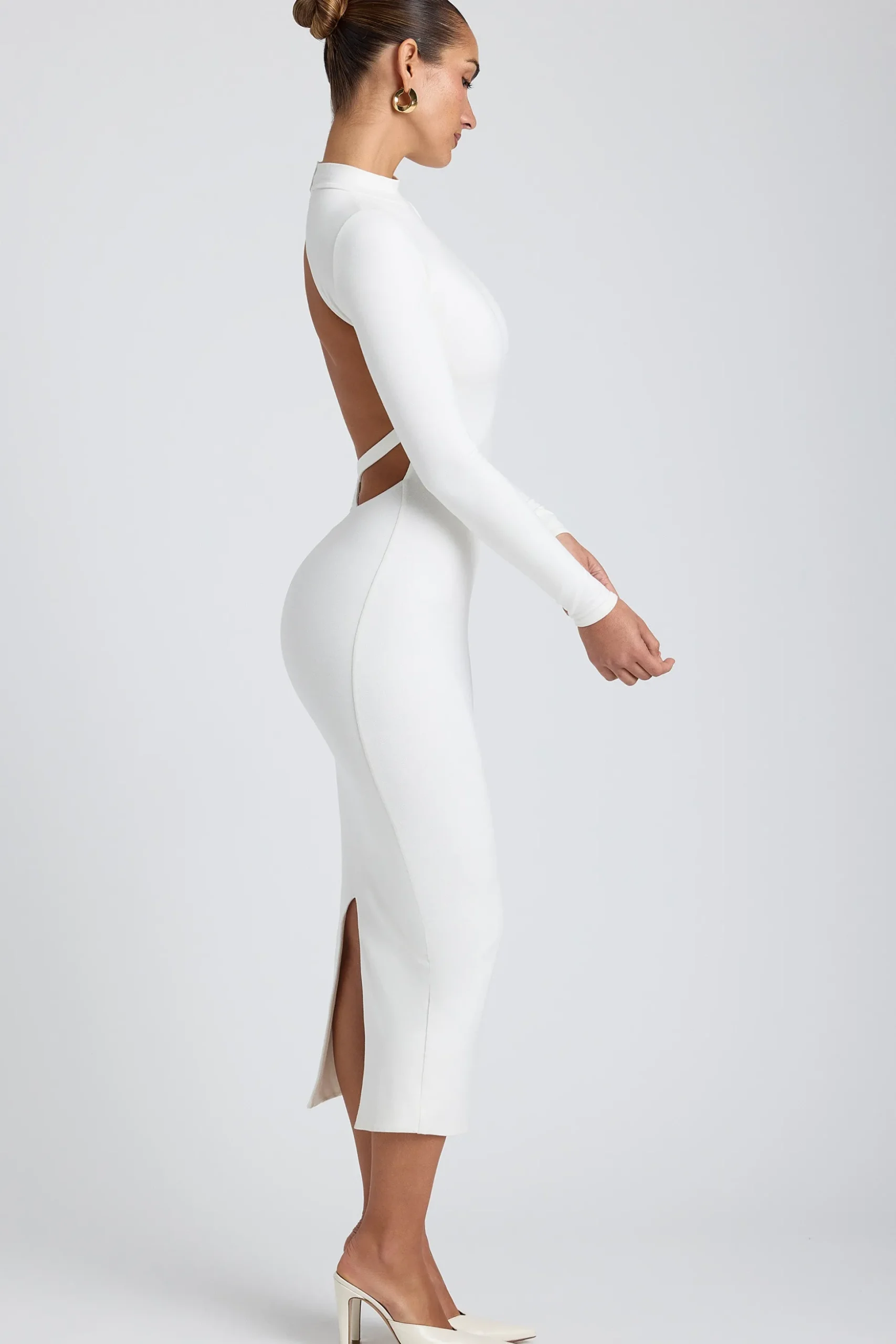 Oh Polly Women'S Clothing Sale - $65 And Under^Modal Cross-Back Midaxi Dress in White