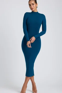 Oh Polly Elevated Essentials | Fall Outfits^Modal Cross-Back Midaxi Dress in Deep Teal DeepTeal