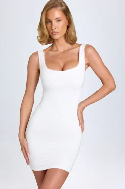 Oh Polly Tencel™ Modal Dresses^Modal Lace-Trim Bodycon Mini Dress in White