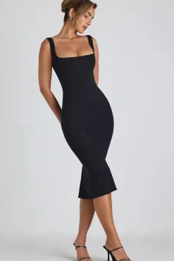 Oh Polly Fall Outfits | Graduation Dresses^Modal Lace-Trim Midaxi Dress in Black