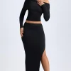 Oh Polly Skirts & Skorts | Bottoms^Modal Low-Rise Maxi Skirt in Black