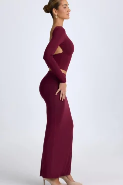 Oh Polly Skirts & Skorts | Bottoms^Modal Low-Rise Maxi Skirt in Wine Red WineRed