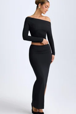 Oh Polly Skirts & Skorts | Bottoms^Modal Low-Rise Maxi Skirt in Black