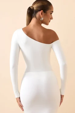 Oh Polly Tops | Fall Outfits^Modal Off-Shoulder Bodysuit in White
