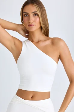 Oh Polly Co-Ords | Tops^Modal One-Shoulder Top in White
