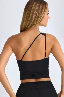 Oh Polly Co-Ords | Tops^Modal One-Shoulder Top in Black
