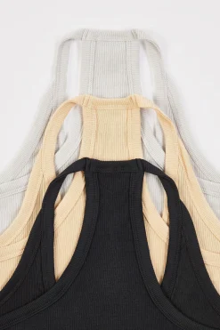 Oh Polly Women'S Clothing Sale - $65 And Under^Modal Rib V Neck Tank Top Bundle Multi