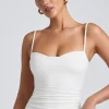 Oh Polly Co-Ords | Tops^Modal Ruched Layered Tank Top in White