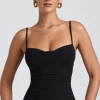 Oh Polly Co-Ords | Tops^Modal Ruched Layered Tank Top in Black