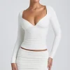 Oh Polly Co-Ords | Tops^Modal Ruched Long-Sleeve Top in White