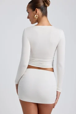 Oh Polly Co-Ords | Tops^Modal Ruched Long-Sleeve Top in White