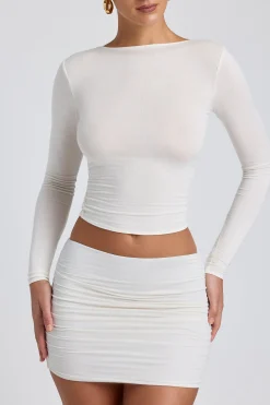 Oh Polly Co-Ords | Tops^Modal Ruched Long-Sleeve Top in White