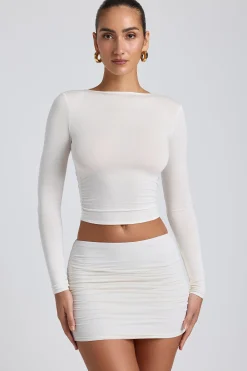 Oh Polly Co-Ords | Tops^Modal Ruched Long-Sleeve Top in White
