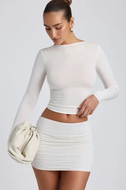 Oh Polly Co-Ords | Tops^Modal Ruched Long-Sleeve Top in White