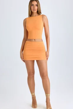 Oh Polly Skirts & Skorts | Co-Ords^Modal Ruched Mid-Rise Mini Skirt in Sunset Orange
