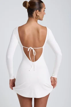 Oh Polly Women'S Clothing Sale - $65 And Under^Modal Square Neck Long Sleeve Mini Dress in White