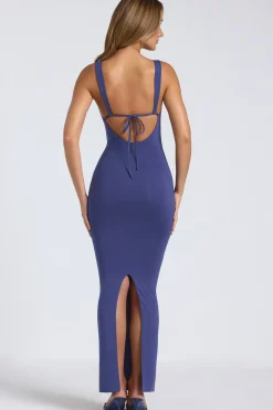 Oh Polly Fall Outfits^Modal Square Neck Low Back Maxi Dress in Navy