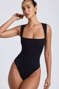 Oh Polly Elevated Essentials | Fall Outfits^Modal Square-Neck Bodysuit in Black