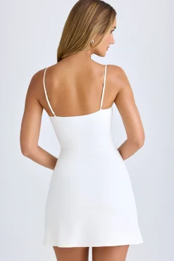 Oh Polly Elevated Essentials^Modal Sweetheart-Neck A-Line Mini Dress in White