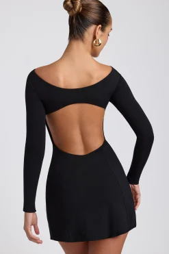 Oh Polly Women'S Clothing Sale - $65 And Under | Fall Outfits^Modal Twist-Front Long-Sleeve Mini Dress in Black