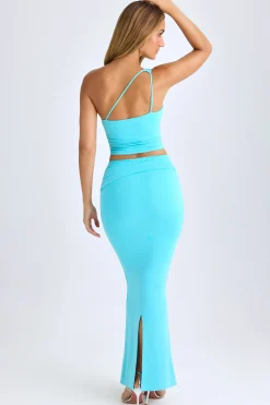 Oh Polly Skirts & Skorts | Co-Ords^Modal Twist-Front Maxi Skirt in Aqua Blue
