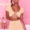 Oh Polly Women'S Clothing Sale - $65 And Under | Women'S Clothing Sale - $40 And Under^No Plans Bodycon Mini Shorts in Peach