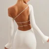 Oh Polly Bride To Be^Off The Shoulder Mini Dress in Ivory