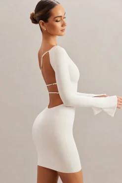 Oh Polly Bride To Be^Off The Shoulder Mini Dress in Ivory