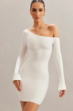 Oh Polly Bride To Be^Off The Shoulder Mini Dress in Ivory