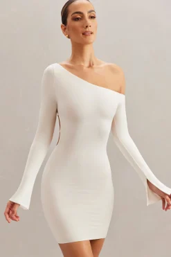 Oh Polly Bride To Be^Off The Shoulder Mini Dress in Ivory